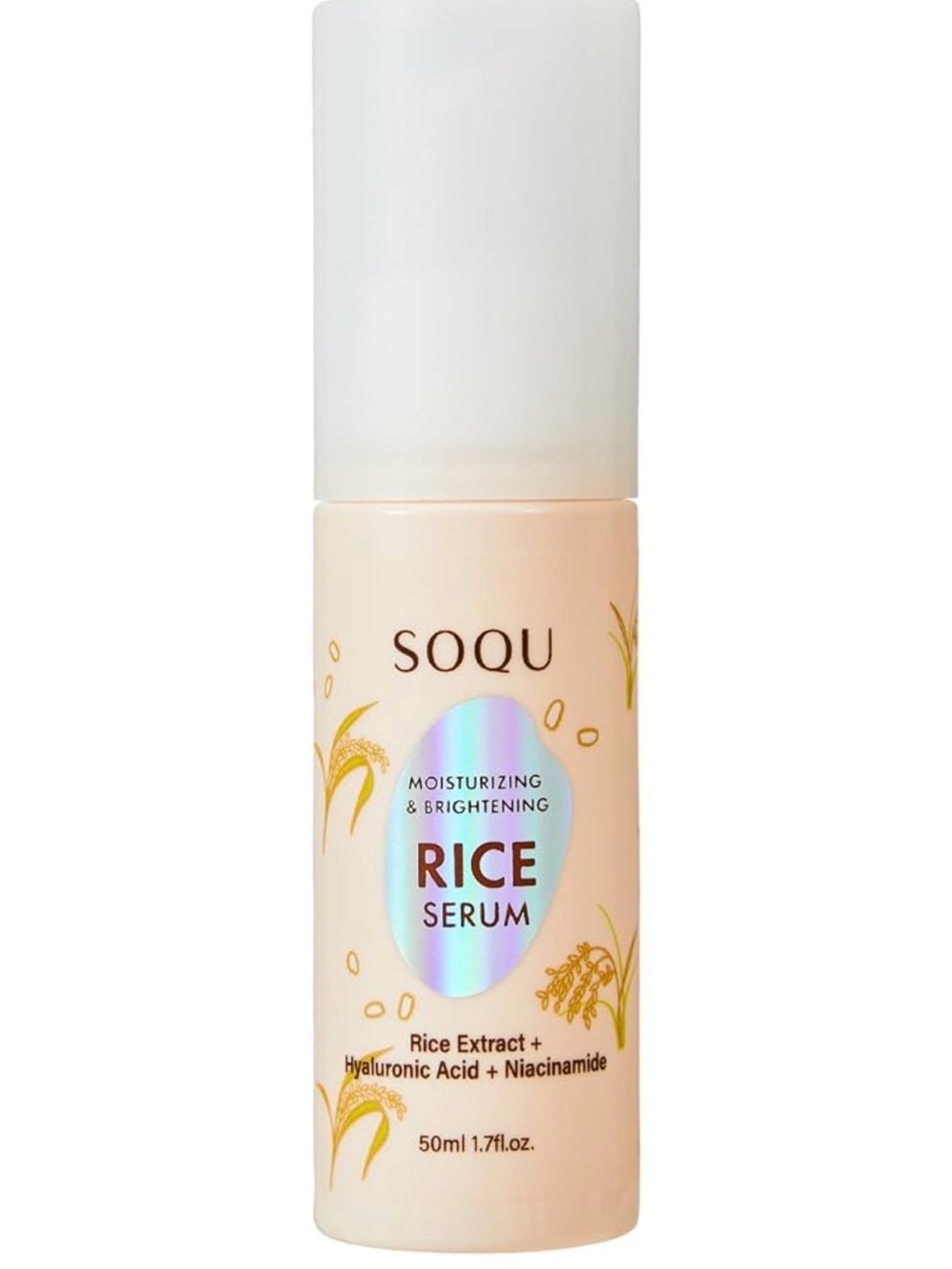 SOQU Rice Extract Hyaluronic Niacinamide Moisturizing Face Serum Korean 50ml NEW